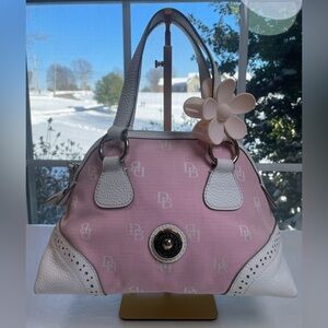 Dooney & Bourke Y2K Pink and White Medium Dome Shaped Satchel
